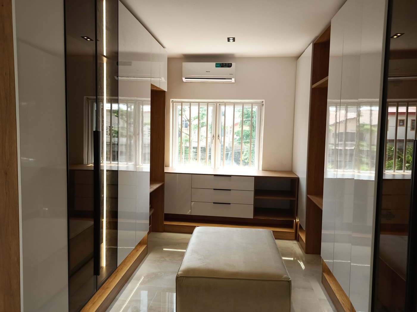 Premium Wardrobe with Glass Doors — Lekki