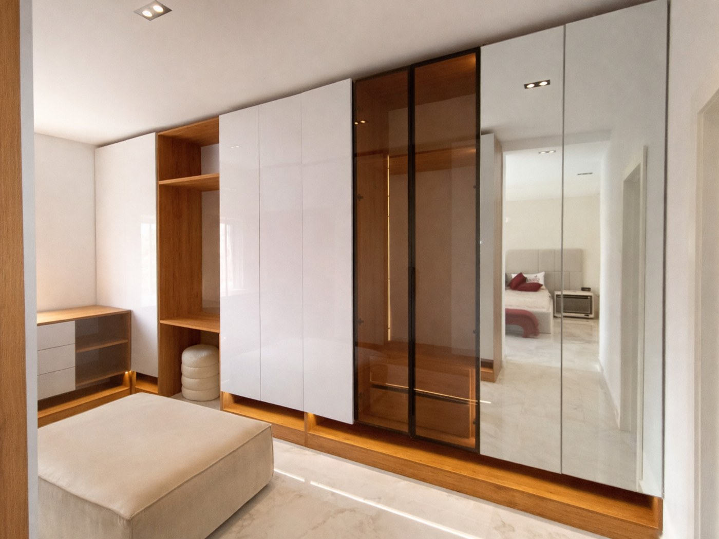 Premium Wardrobe with Glass Doors — Lekki photo 4